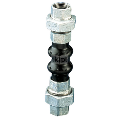 Łacznik amortyzacyjny gwintowany wew., NBR, typ ZKT, 3/4", PN16