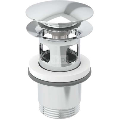 Zawór zestawu odpływowego Geberit z uruchamianiem przyciskiem, 1 1/4''x62mm, chrom błyszczący