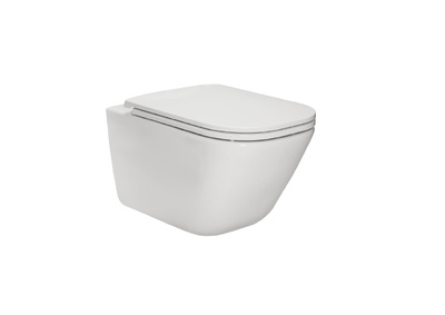 Zestaw miska WC podwieszana Roca Gap Square 54cm z deską wolnoopadającą biały A34H470000