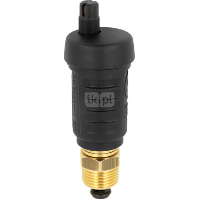 Odpowietrznik automatyczny pionowy, hybrydowy PrimoVent G3/8'' z Aquastop i zaworem stopowym, R1/2''