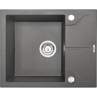 Zlew. andante flush antracyt metalik gran 1k z/o 780x490x194 + osprzęt space-saver