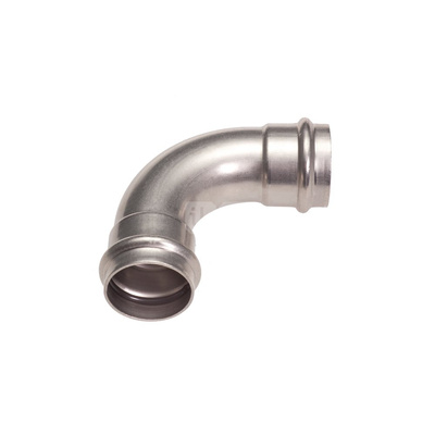 Inox Łuk Dwukielichowy 90º 54mm