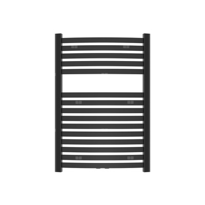 Grzejnik łazienkowy drabinkowy czarny z akcesoriami