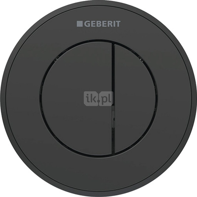 Pneumatyczny przycisk uruchamiający WC Geberit Typ 10, ręczny, podtynkowy, dwudzielny, czarny