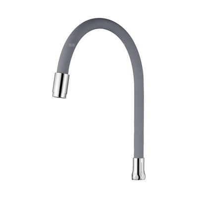 Jednofunkcyjna elastyczna wylewka do baterii, szary / chrom