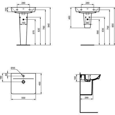 CONNECT AIR UMYWALKA 55X46 CUBE