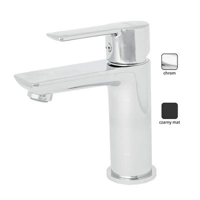 84401 Bateria WEGA umywalkowa stojąca czarny mat głowica 35