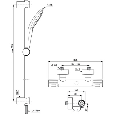CERATHERM T100 SYSTEM NAT. EVO JET 900MM