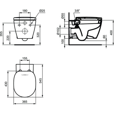 Miska WC wisząca IDEAL STANDARD CONNECT