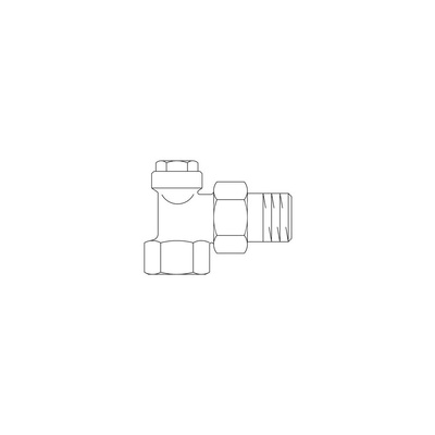 Combi 4, zawĂłr powrotny, DN 15 - 1/2, kÄ…towy, niklowany