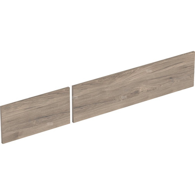 Zestaw frontów szuflad (2 szt.) do dolnej szafki pod umywalkę GEBERIT, kol. orzech włoski hickory melamina, struktura drewna szer.1350 mm