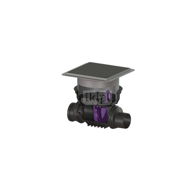 Zawór zwrotny (zasuwa burzowa) Staufix DN 125 z 1 klapką z tworzywa z pokrywa czarną