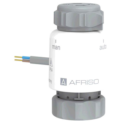 Siłownik termoelektryczny TSA-02 FO, nakrętka M30 x 1,5 mm, 230 V AC, NC, funkcja sterowania ręcznego