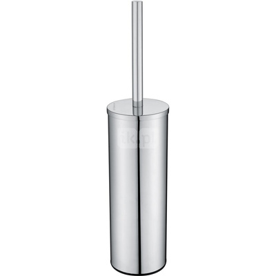 Round szczotka wc z pojemnikiem, wolnostojąca, chrom