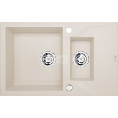 Zlew. andante beż granit 1,5k z/o 780x490x194, 3,5" + osprzęt space-saver