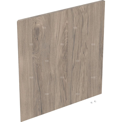 Drzwi do kwadratowej wysokiej szafki z jednymi drzwiami GEBERIT iCon, kol. orzech włoski hickory melamina, struktura drewna szer.450 mm