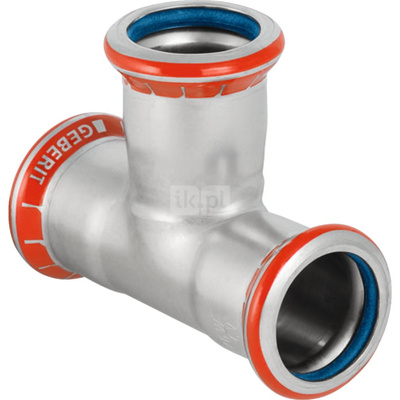 Trójnik GEBERIT Mapress C-Stahl FKM równoprzelotowy 90' stal (ocynk) 76.1 mm x 76.1 mm x 76.1 mm MZ