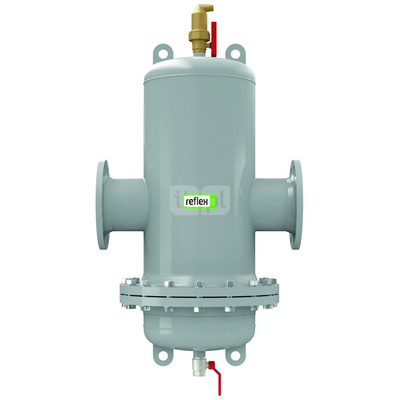 Separator mikropęcherzy REFLEX TW 250 R, 10 bar / 110'C, DN250/PN16, z kołnierzem rewizyjnym, kolor: szary