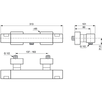 Bateria natryskowa Ceratherm C100