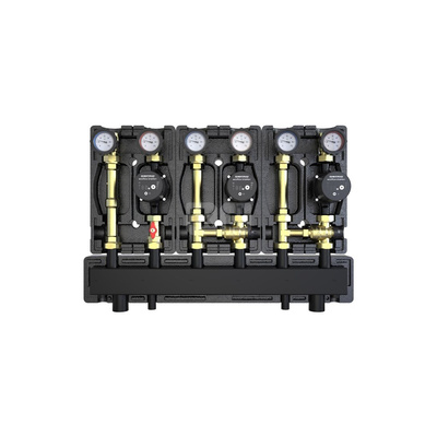 Zestaw DZGP-ECF-11-SR/ z grupą bezp. i dwoma z zaw. termost. 20-45' C z pompami DEFRO ECOFLOW ENERGY