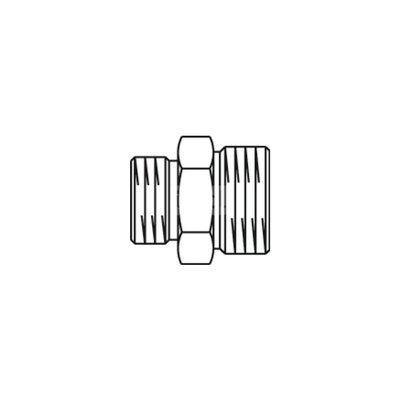 Ofix-Oil, podwójny nypel rurowy z mosiądzu  3/8GZ x 3/8GZ, z obu stron stożek wewnętrzny