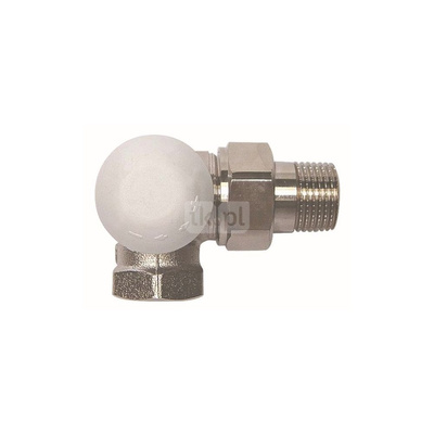 Zawór grzejnikowy termostatyczny HERZ TS-90 3-osiowy ab, połączenie 1/2'' (niklowanie) żółty