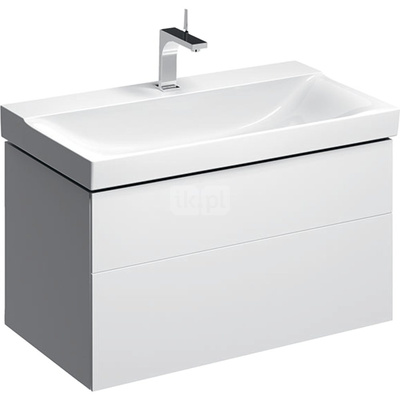Szafka pod umywalkę GEBERIT Xeno2, 2 szuflady, kolor biały szer.900mm
