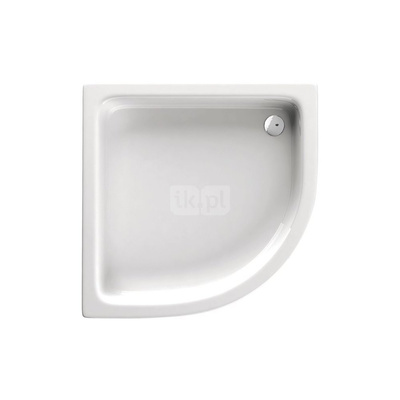 Brodzik plus ii półokrągły, akrylowy, 12 cm głębokości, z nóżkami, 80 cm