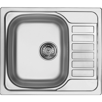 Zlew. soul satyna 1k z/ko 580x500x170, 3,5" + osprzęt