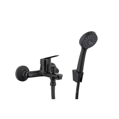 Bateria SPARC wannowa, ścienna z zestawem natryskowym punktowym, black