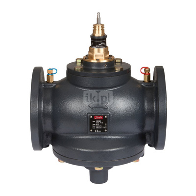 Zawór regulacyjny DANFOSS Żeliwo PN 16, pol. Kołnierz DN 100, natężenie przepływu 15.2 … 38m3/h od -10'C do 120'C, niezależny od ciśnienia