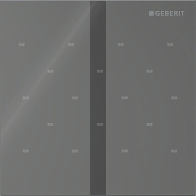 Elektroniczny zawór spłukujący Geberit do pisuaru, zasilanie 230V, Typ 40, szkło lava, prostokątny