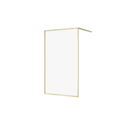 KABINA PRYSZNICOWA WALK-IN LARGA ZŁOTA MAT 120X200 SZKŁO TRANSPARENTNE