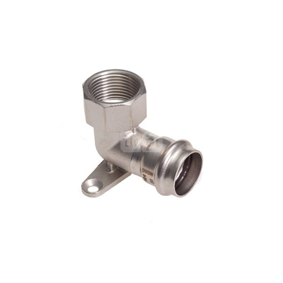 Inox  Inox Kolano 90 st. z łapami - 2 mocowania 22 x 3/4"