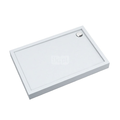 Brodzik akrylowy zintegrowany z nośnikiem Stabilsound Plus® oraz obudową akrylową przeciągniętą do podłogi Competia New 70x160x12 cm, prostokątny z odpływem w narożniku