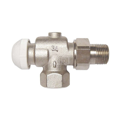 Zawór grzejnikowy termostatyczny HERZ TS-90 kątowy spec., połączenie 1/2'' (niklowanie) żółty
