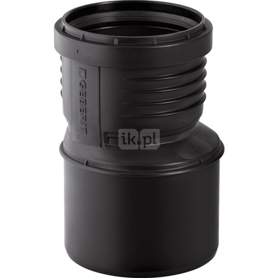 Zwężka GEBERIT Silent-PP redukcja, PP / PP, 160 mm, DN 150 x 125 mm x DN 125 (końcówka wciskowa x mufa wciskowa), (głębokość: 20 mm) z uszczelką