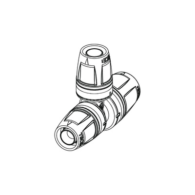 Trójnik TECE logo redukcja 90' PPSU 50 mm x 25 mm x 50 mm (końcówka wtykowa x końcówka wtykowa x końcówka wtykowa)