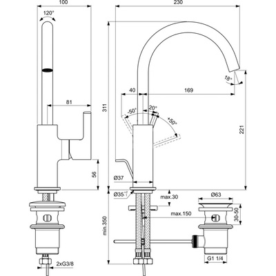 JOY BATERIA UMYWALKOWA WYS. 5L PUW/M SILV STO