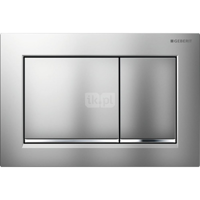 Przycisk uruchamiający Geberit Omega20, przedni/górny, chrom mat, easy-to-clean, prostokątny