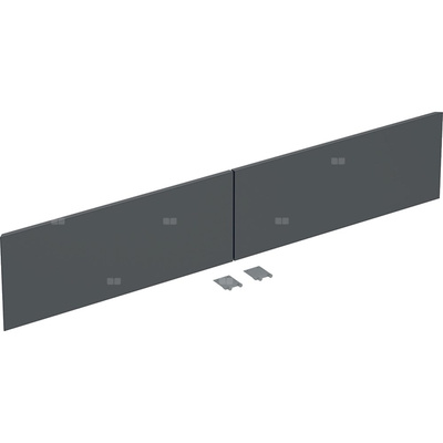 Zestaw frontów szuflad (2 szt.) do dolnej szafki pod umywalkę z dwoma szufladami GEBERIT ONE, kol. czarny matowy