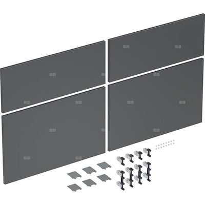 Zestaw frontów szuflad do szafki pod umywalkę podwójną GEBERIT iCon, kol. lava matowy szer.1200 mm