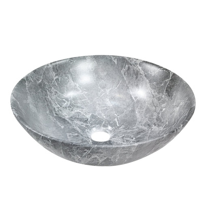 Umywalka nablatowa TINOS szary mat marmur