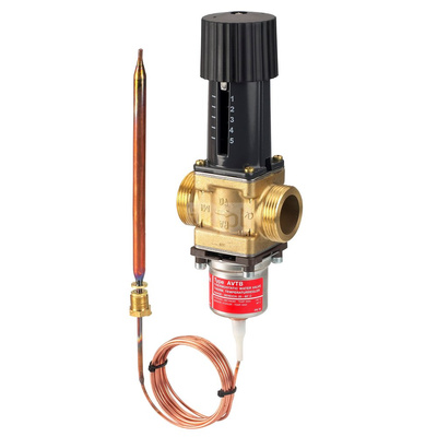 Regulator temperatury AVTB (szybkie), PN 16, DN 15, 1.90 m³/h, 20 'C - 60 'C, 2.0 m, gwint wewnętrzny, kompletny