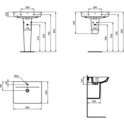 CONNECT AIR UMYWALKA 60X46 CUBE