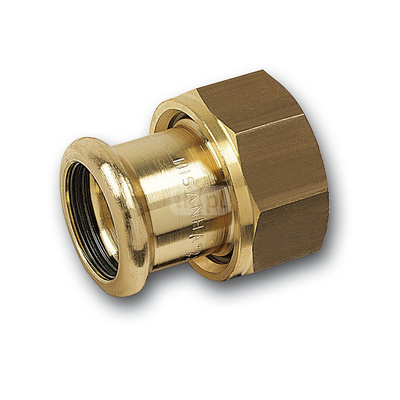 Półśrubunek SANHA PURAPRESS dwuczęściowy, Cu, 12 mm x 3/4'' (zw x nz)