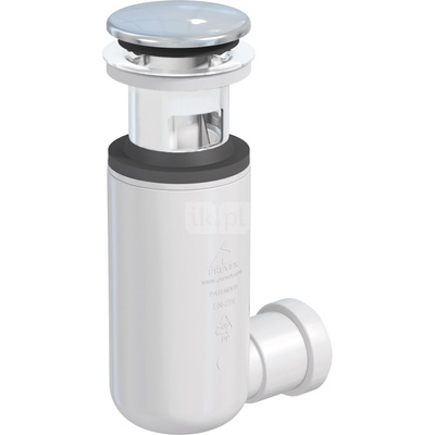 Click-clack chrom czyszczony od góry easy clean z syfonem w komplecie