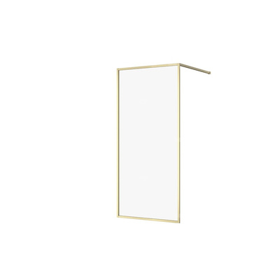 KABINA PRYSZNICOWA WALK-IN LARGA ZŁOTA MAT 90X200 SZKŁO TRANSPARENTNE