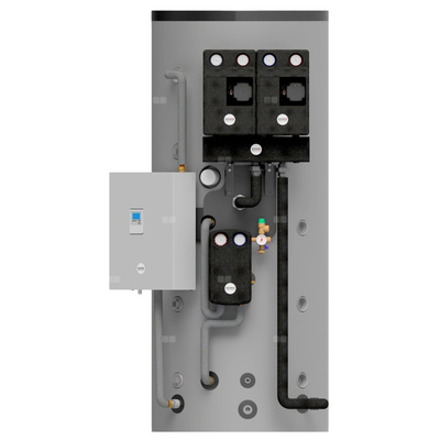 Zbiornik buforowy 800L, z uchwytem oraz kompletem przyłączy dla zestawów hydraulicznych