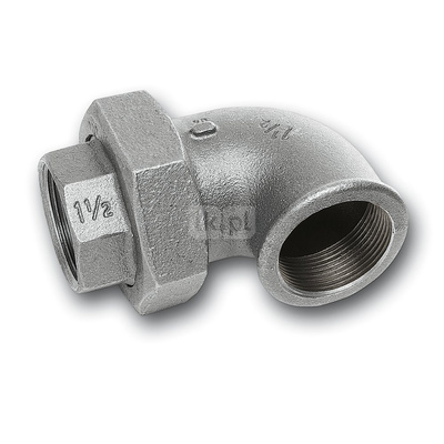 Śrubunek 45' SANHA 95# trzyczęściowy, żeliwo (ocynk galwaniczny/elektrolityczny) (ocynk), 2'' (GW)